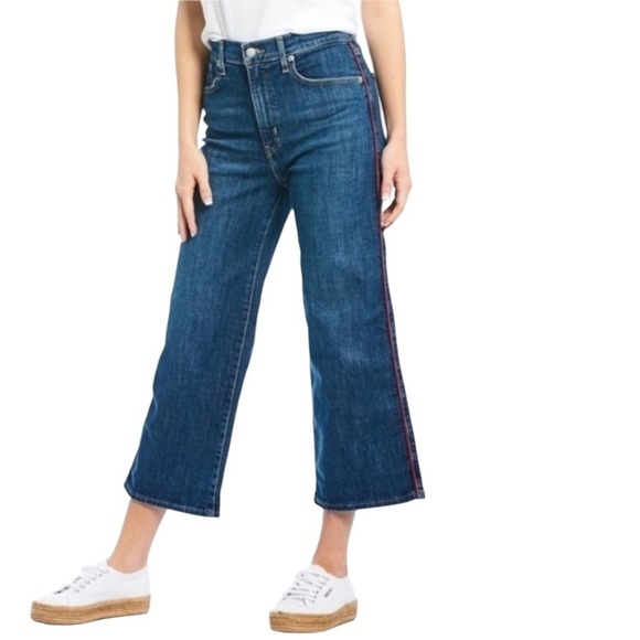 Levi’s Mile High Cropped Wide Leg Jeans Size 31 - Picture 1 of 8